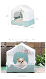 Beautiful Blue and Lace Dog Bed House For Your Little Puppers