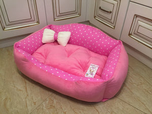 Bright pink princess dog bed Designer dog bed Personalized dog house Small dog bed Medium dog bed