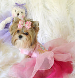 Princess Carrage dog Dress with swarovski blings