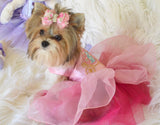 Princess Carrage dog Dress with swarovski blings