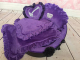 purple dog bed, lounger-bed for dogs lounger-bed for cats bed for dogs and cats elegant lounger-bed soft bed for pets