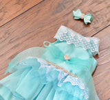 Robbin egg Tiffany Blue Style Dress with swarovski blings