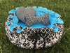 Drawstring-Style Dog Bed with Memory Foam Cushion and Decorative Pillows, Round Dog Bed, Pet Bed, Small Dog Bed, Cat Bed