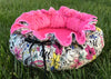 Drawstring-Style Dog Bed with Memory Foam Cushion and Decorative Pillows, Round Dog Bed, Pet Bed, Cat Bed, Small Dog Bed