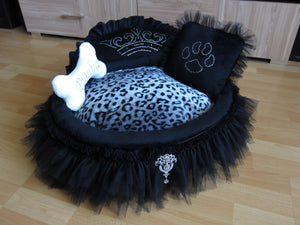 dog bed, lounger-bed for dogs lounger-bed for cats bed for dogs and cats elegant lounger-bed soft bed for pets