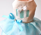 Sniffany Tiffany Style Gift Box dog Dress with swarovski blings