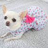 Pretty Little Paws - Handmade Blue and Fuchsia Pink Summer Floral Dog Dress