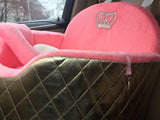 gold and pink сar seat car seat for dogs car seat for cats  car seat car seat for small breed dog, dog bed