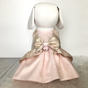 Dog dress, dog clothes, dog wedding dress, puppy dress, puppy wedding dress, pink dof dress, rose gold dog dress