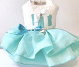 Sniffany Tiffany Style Gift Box dog Dress with swarovski blings