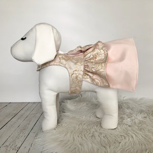 Dog dress, dog clothes, dog wedding dress, puppy dress, puppy wedding dress, pink dof dress, rose gold dog dress