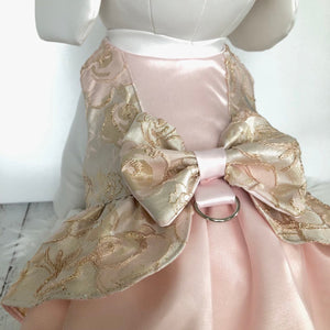 Dog dress, dog clothes, dog wedding dress, puppy dress, puppy wedding dress, pink dof dress, rose gold dog dress