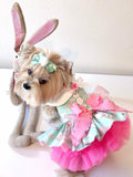 Bunny Baby Blue Easter dress for a dog