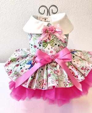 Hello Bunny Easter dress for a dog